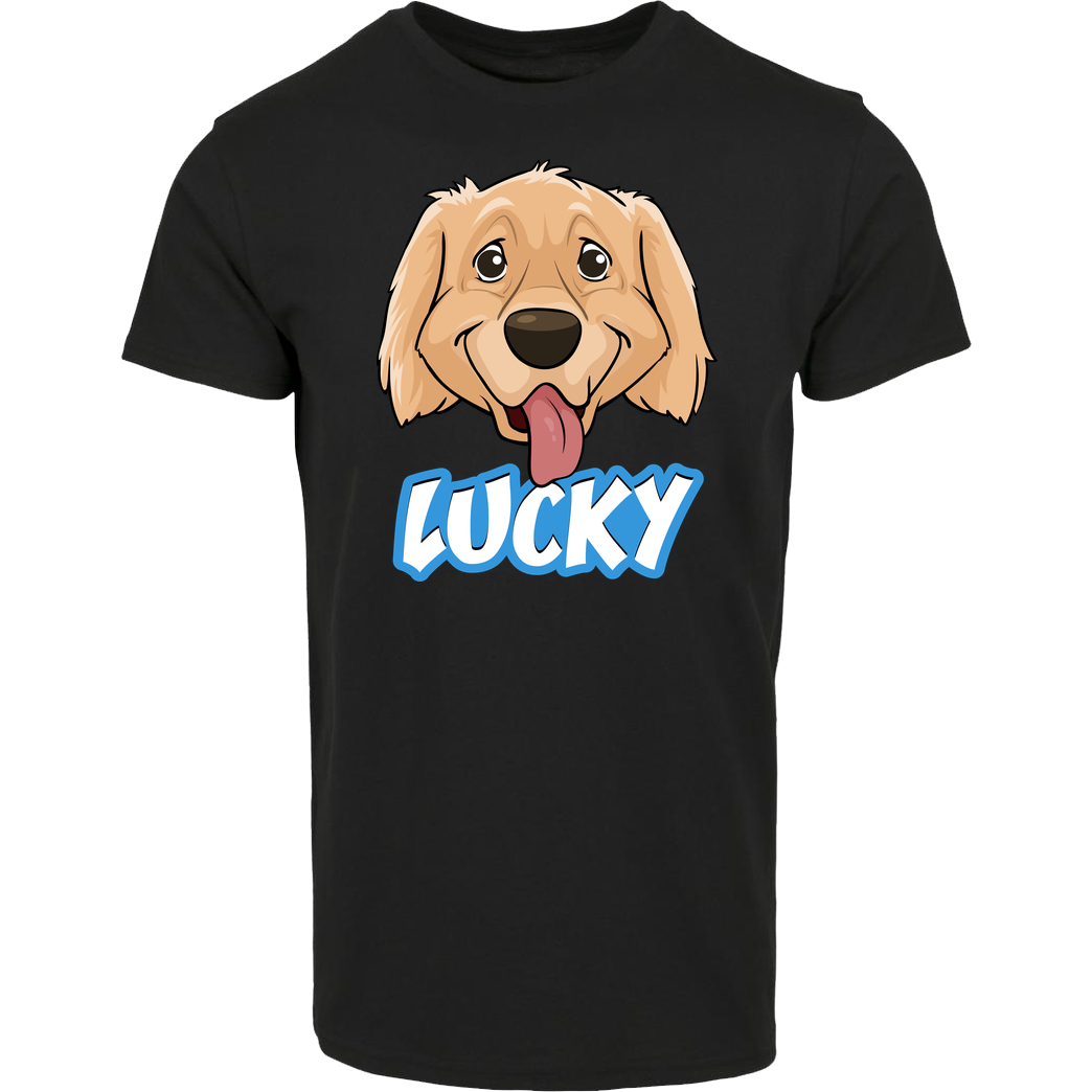 WASWIR WASWIR - Lucky Schriftzug T-Shirt Hausmarke T-Shirt  - Schwarz
