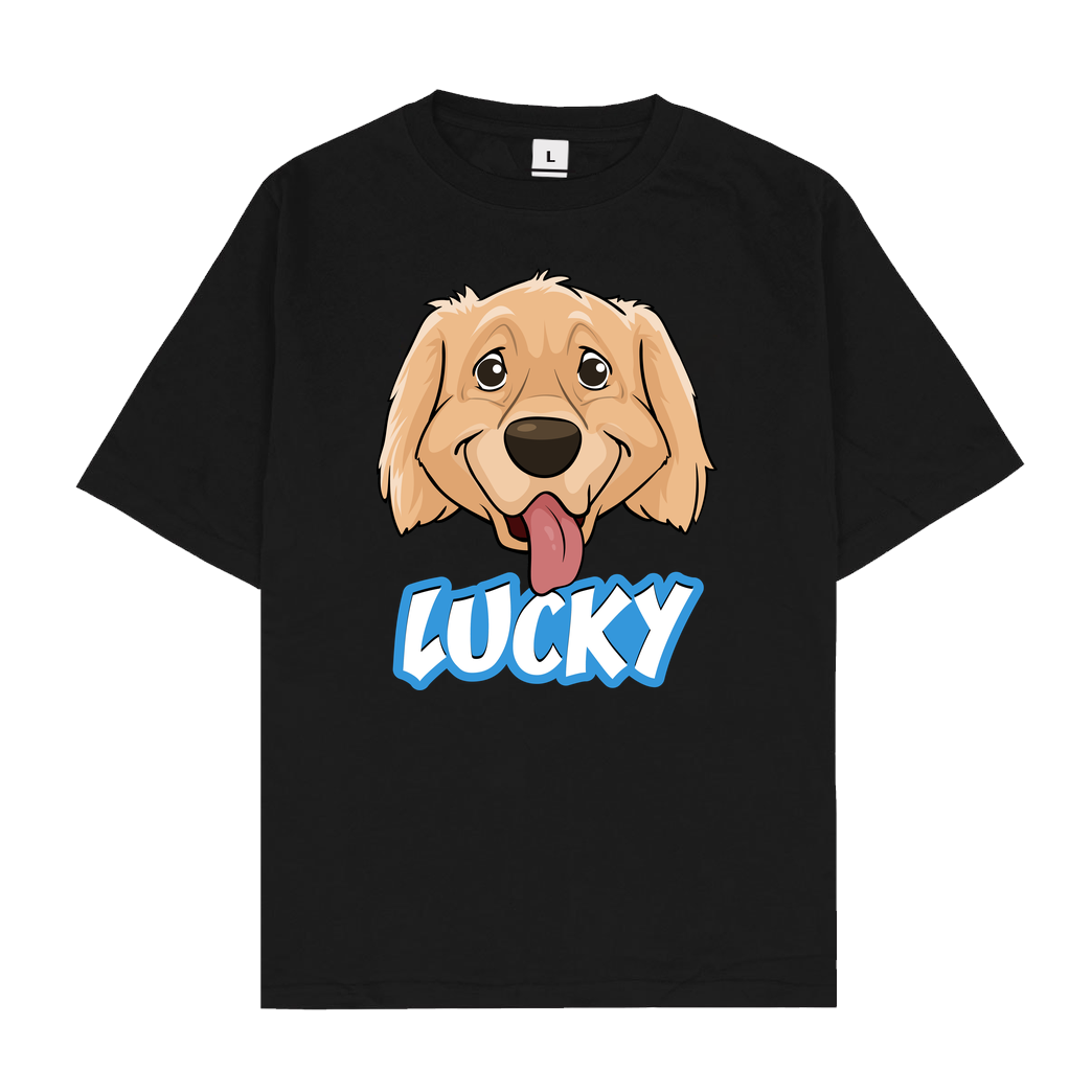 WASWIR WASWIR - Lucky Schriftzug T-Shirt Oversize T-Shirt - Schwarz