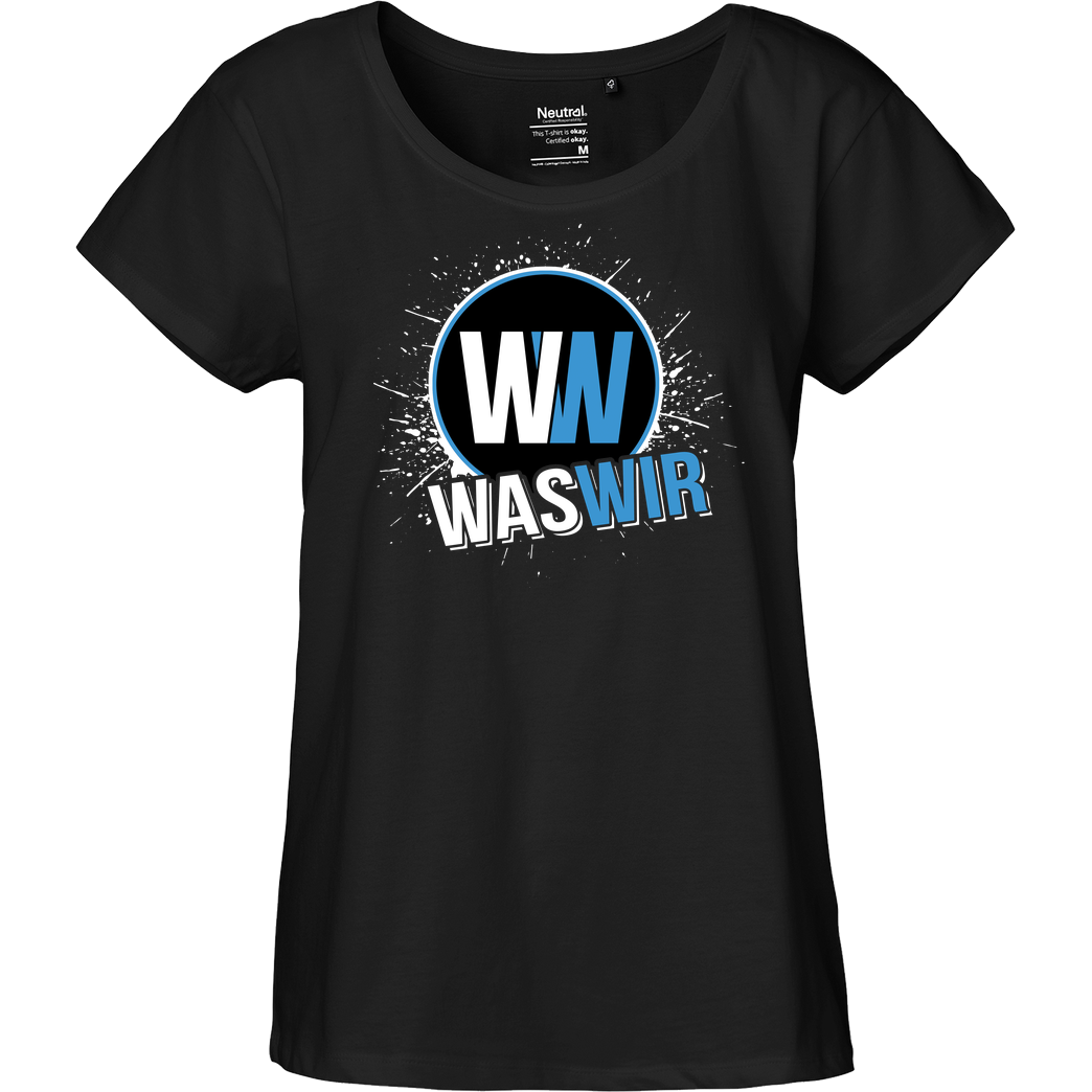 WASWIR WASWIR - Splash T-Shirt Fairtrade Loose Fit Girlie - schwarz