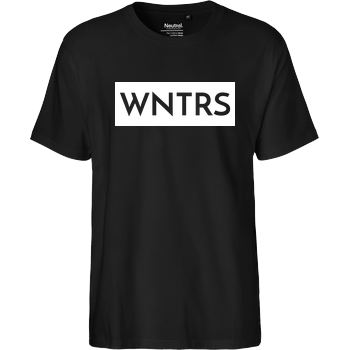 WNTRS - Punched Out Logo Fairtrade T-Shirt - schwarz
