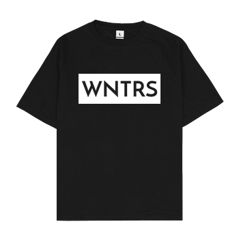 WNTRS - Punched Out Logo Oversize T-Shirt - Schwarz