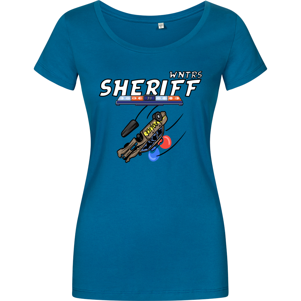 WNTRS WNTRS - Sheriff Car T-Shirt Damenshirt petrol