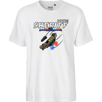 WNTRS - Sheriff Car Fairtrade T-Shirt - weiß