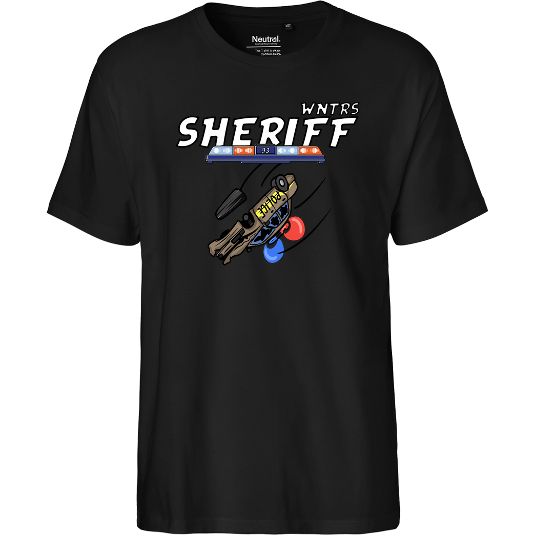WNTRS WNTRS - Sheriff Car T-Shirt Fairtrade T-Shirt - schwarz