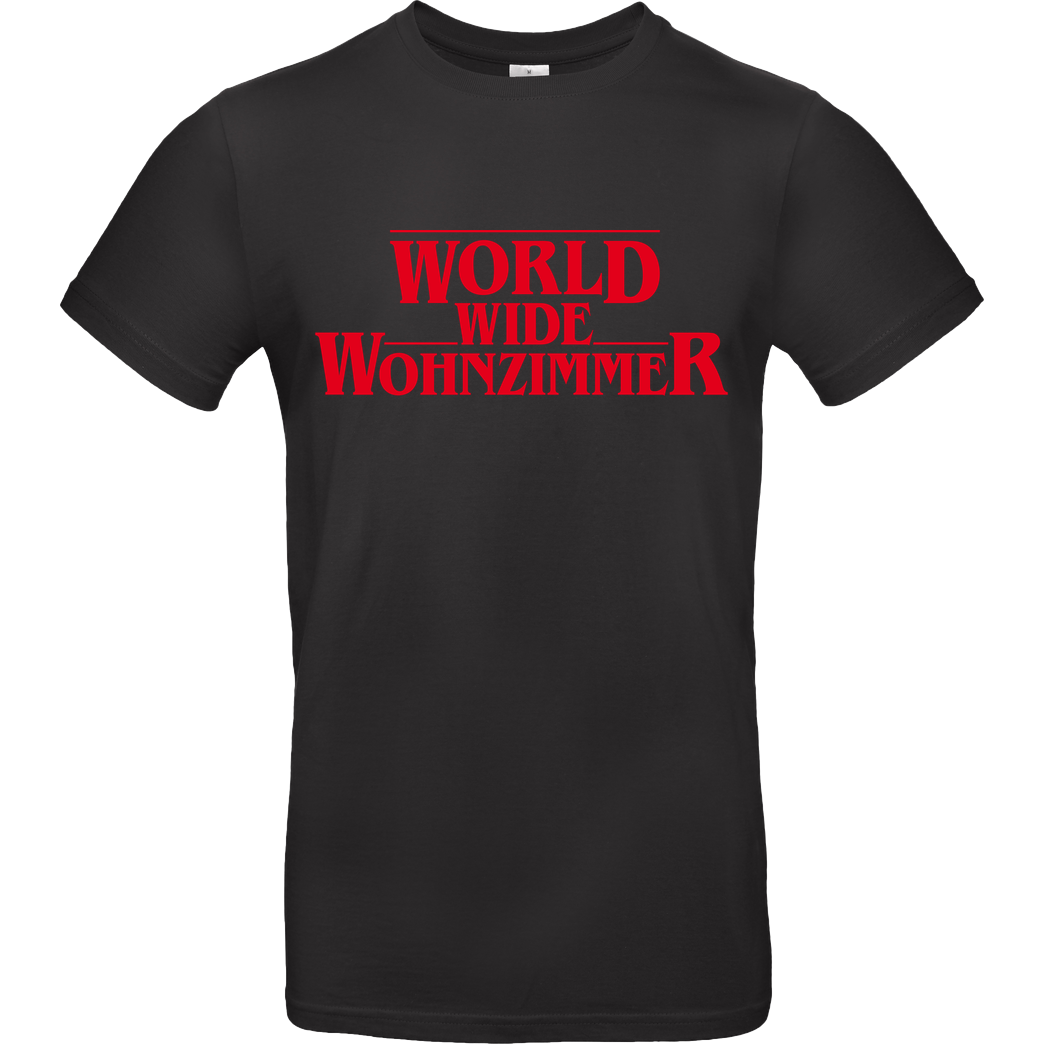 World Wide Wohnzimmer WWW - Stranger Things T-Shirt B&C EXACT 190 - Schwarz