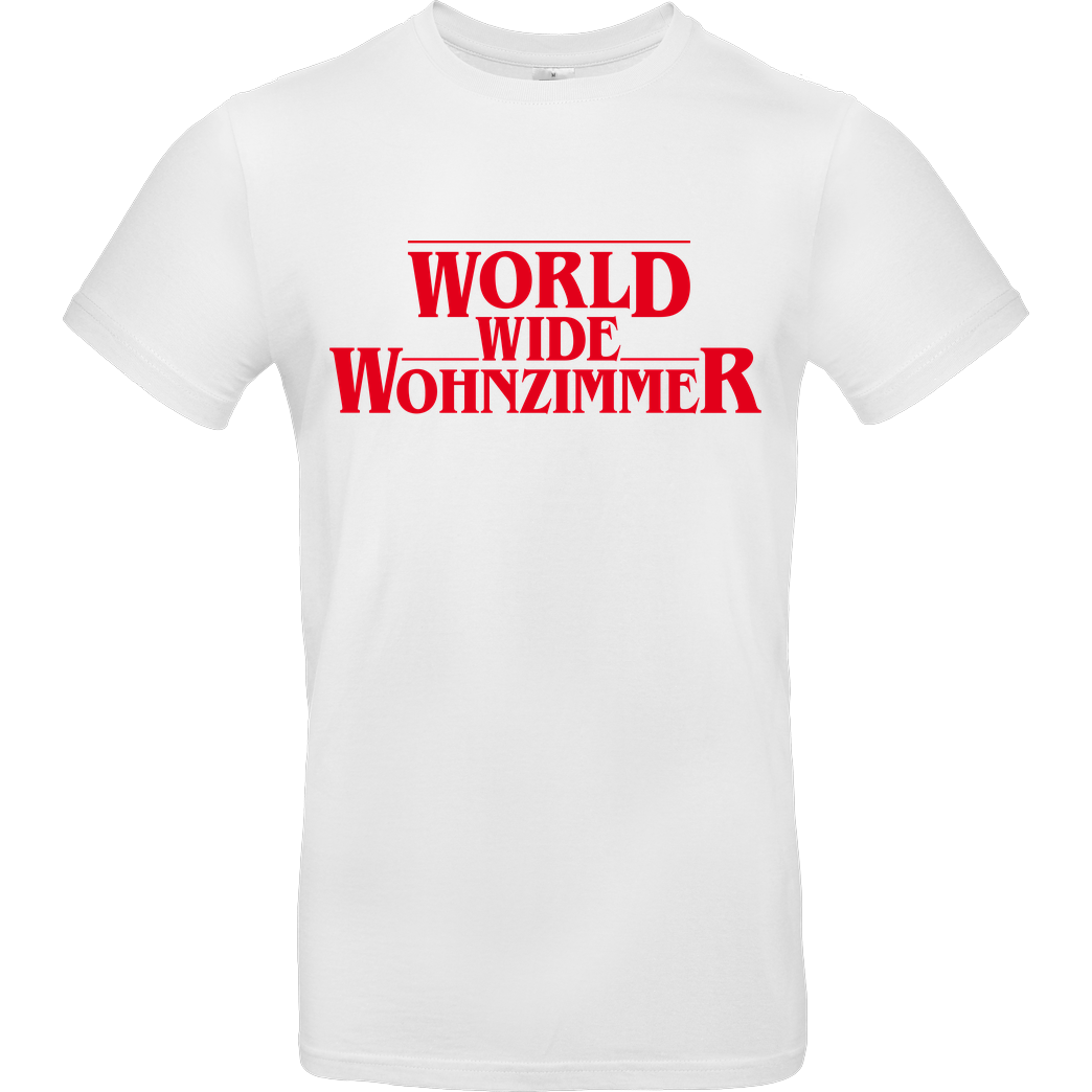 World Wide Wohnzimmer WWW - Stranger Things T-Shirt B&C EXACT 190 - Weiß