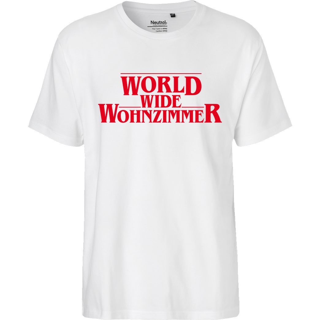 World Wide Wohnzimmer WWW - Stranger Things T-Shirt Fairtrade T-Shirt - weiß