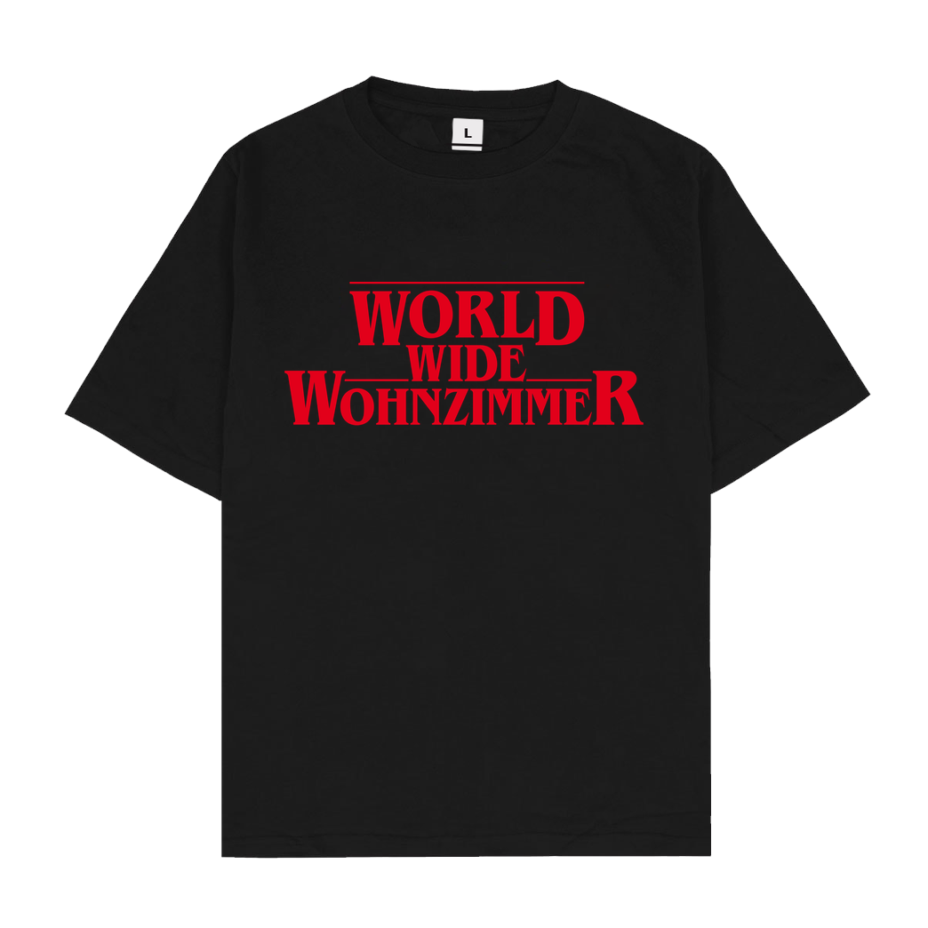 World Wide Wohnzimmer WWW - Stranger Things T-Shirt Oversize T-Shirt - Schwarz