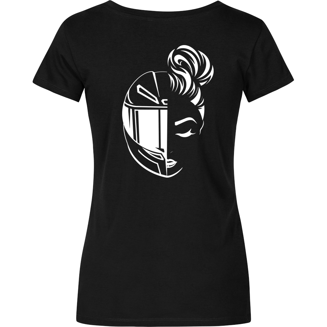 XeniaR6 XeniaR6 - Sportler-Logo T-Shirt Damenshirt schwarz