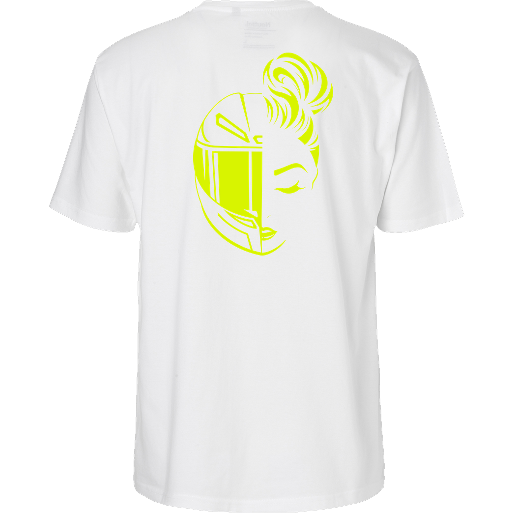 XeniaR6 XeniaR6 - Sportler-Logo T-Shirt Fairtrade T-Shirt - weiß