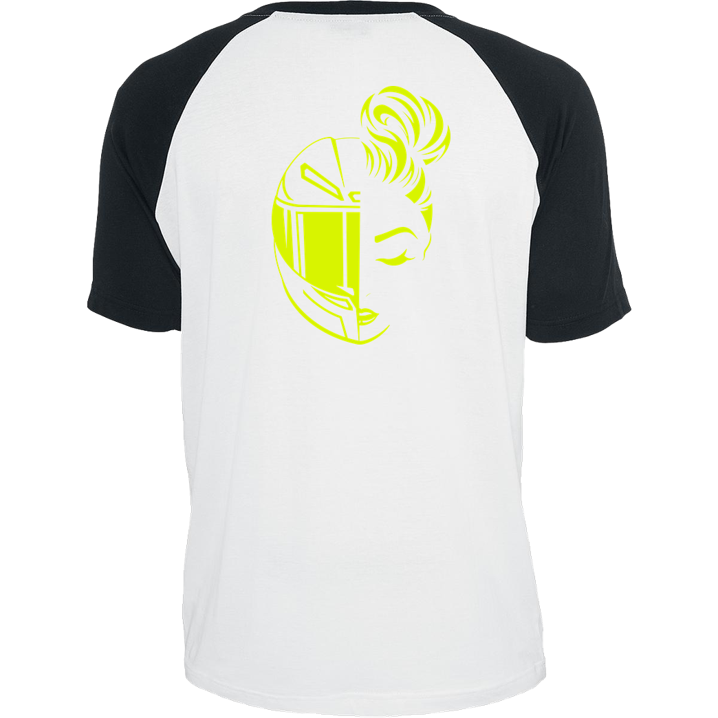 XeniaR6 XeniaR6 - Sportler-Logo T-Shirt Raglan-Shirt weiß