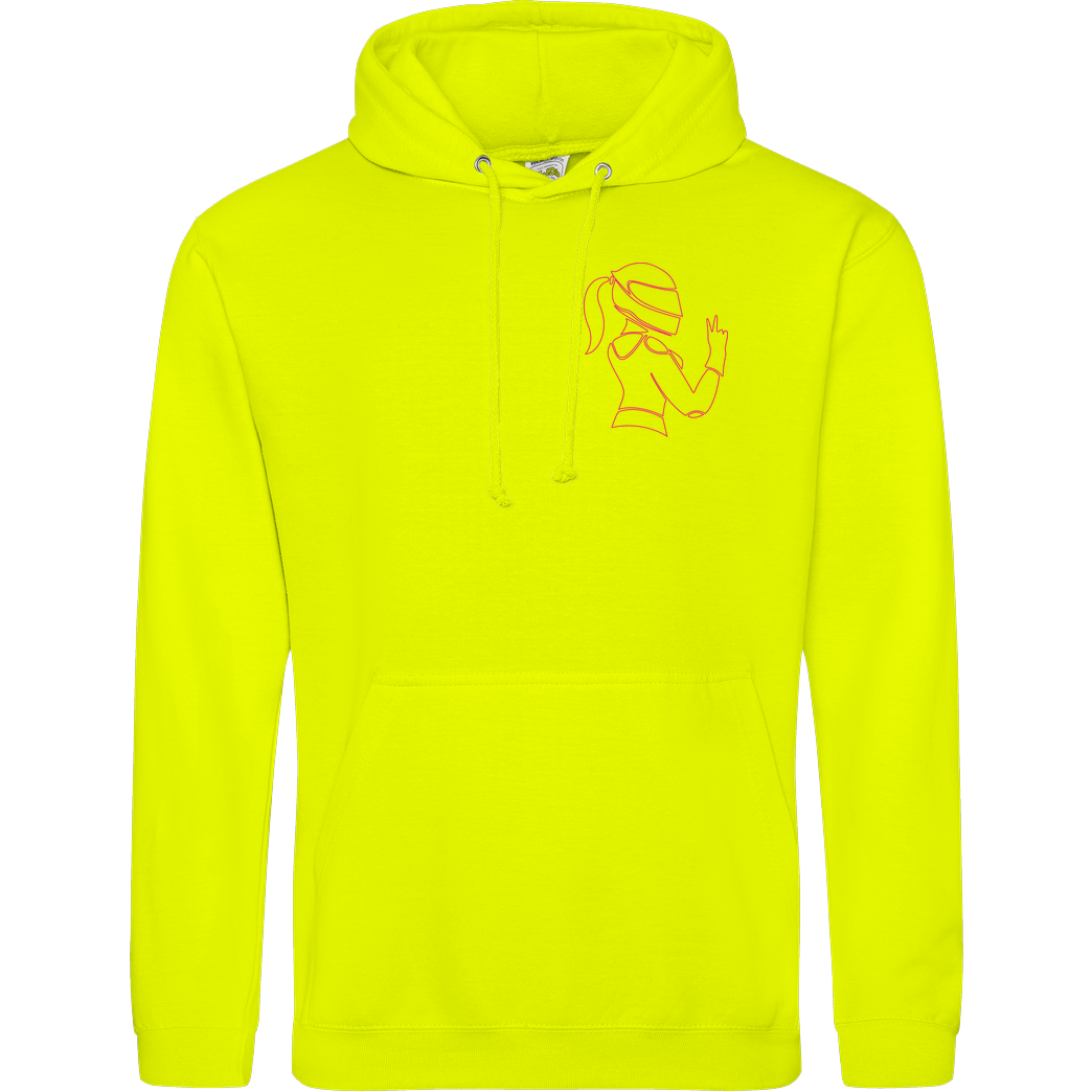 XeniaR6 XeniaR6 - Woman Silhouette Sweatshirt JH Hoodie - Neon Gelb