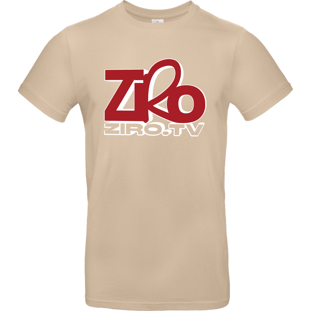 ZiroTV ZiroTV - Logo T-Shirt B&C EXACT 190 - Sand