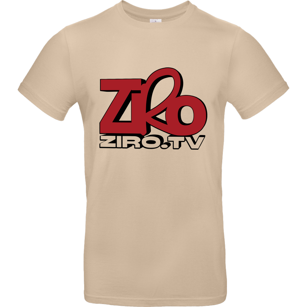 ZiroTV ZiroTV - Logo T-Shirt B&C EXACT 190 - Sand
