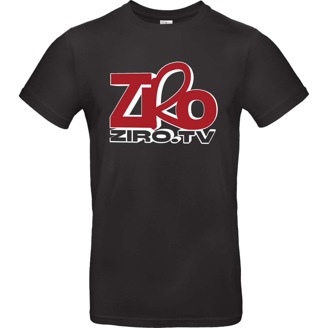 ZiroTV ZiroTV - Logo T-Shirt B&C EXACT 190 - Schwarz