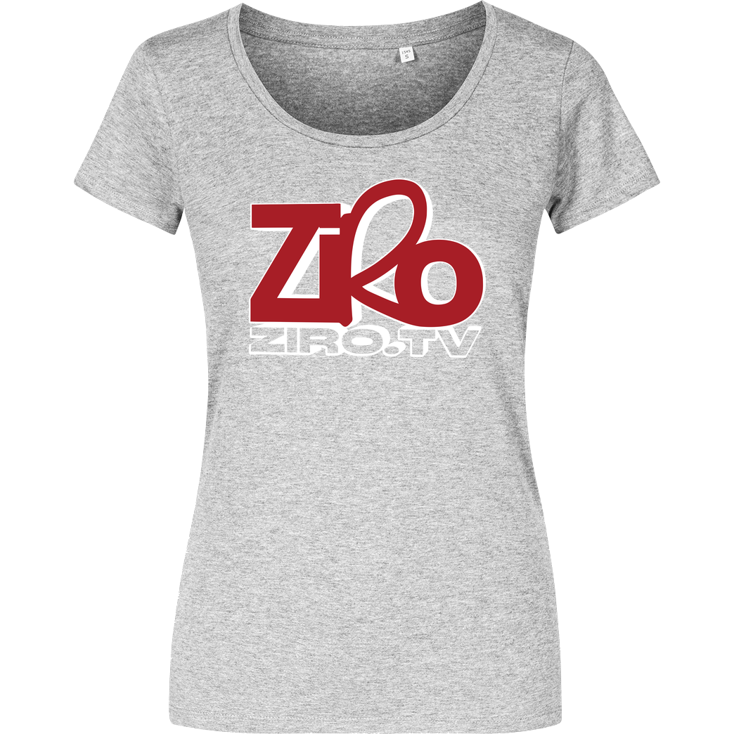 ZiroTV ZiroTV - Logo T-Shirt Damenshirt heather grey