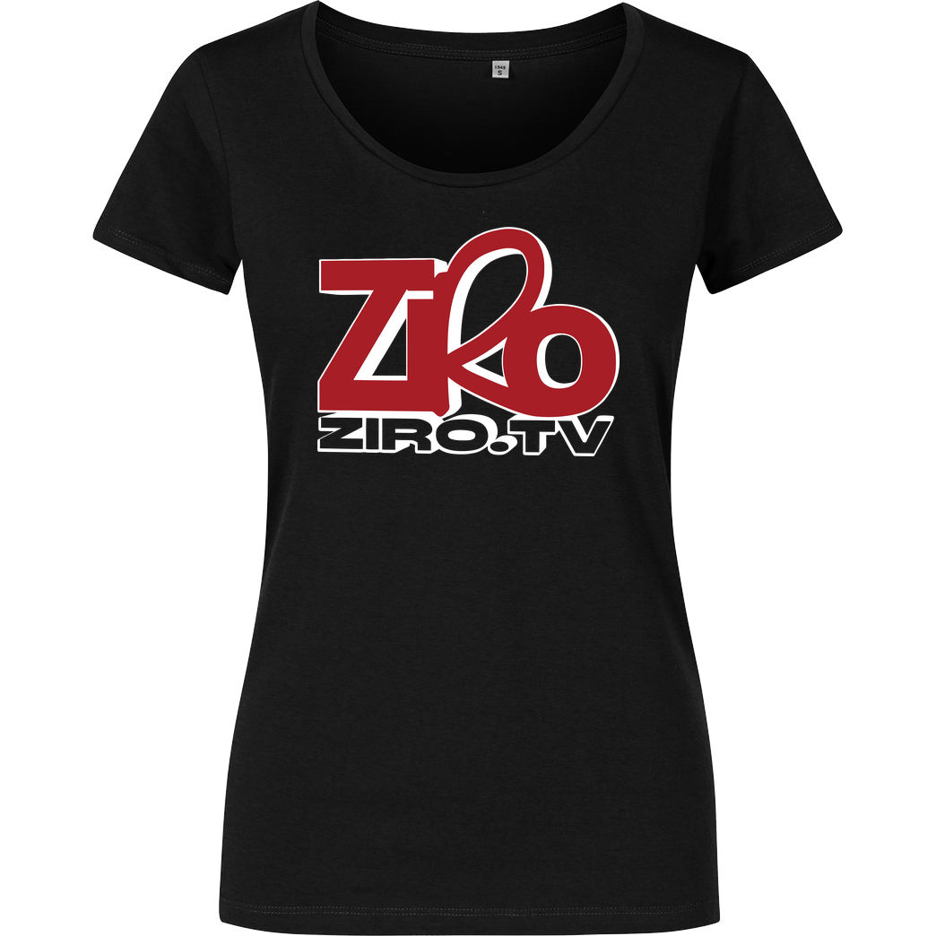 ZiroTV ZiroTV - Logo T-Shirt Damenshirt schwarz