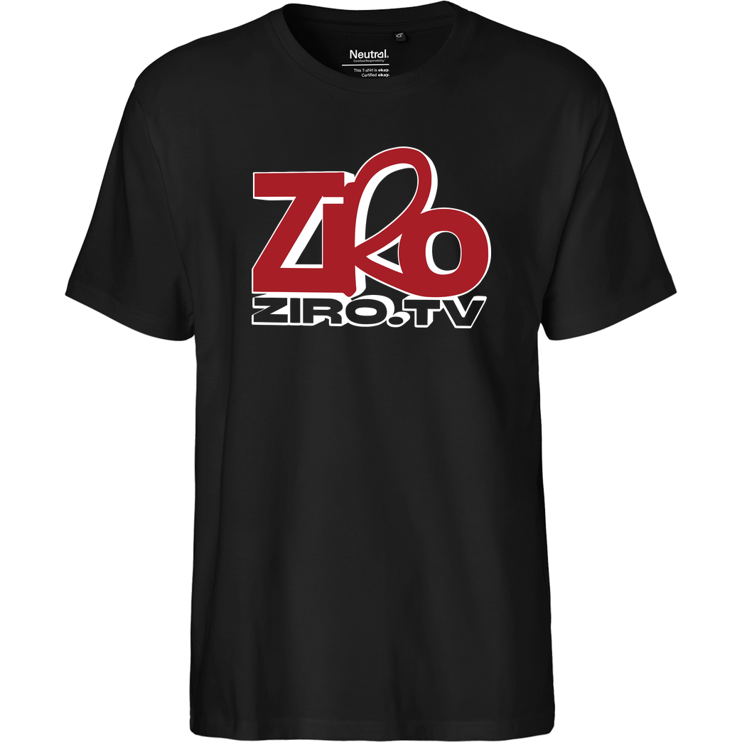 ZiroTV ZiroTV - Logo T-Shirt Fairtrade T-Shirt - schwarz