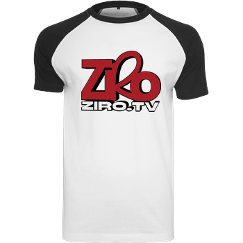 ZiroTV - Logo Raglan-Shirt weiß