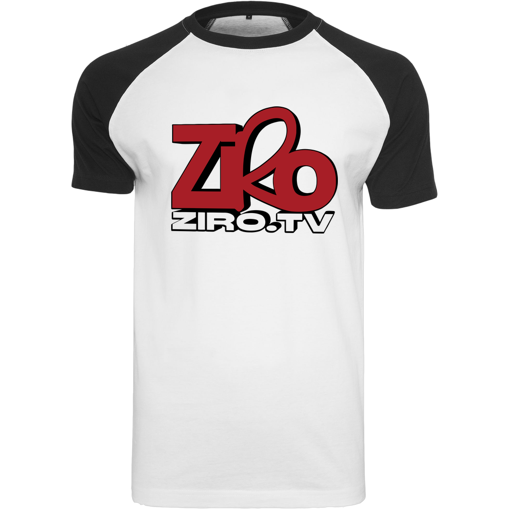 ZiroTV ZiroTV - Logo T-Shirt Raglan-Shirt weiß