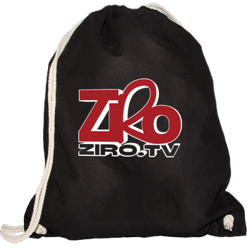 ZiroTV - Logo Turnbeutel schwarz