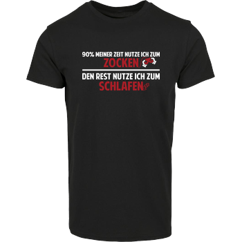 Zocker Zeit Hausmarke T-Shirt  - Schwarz