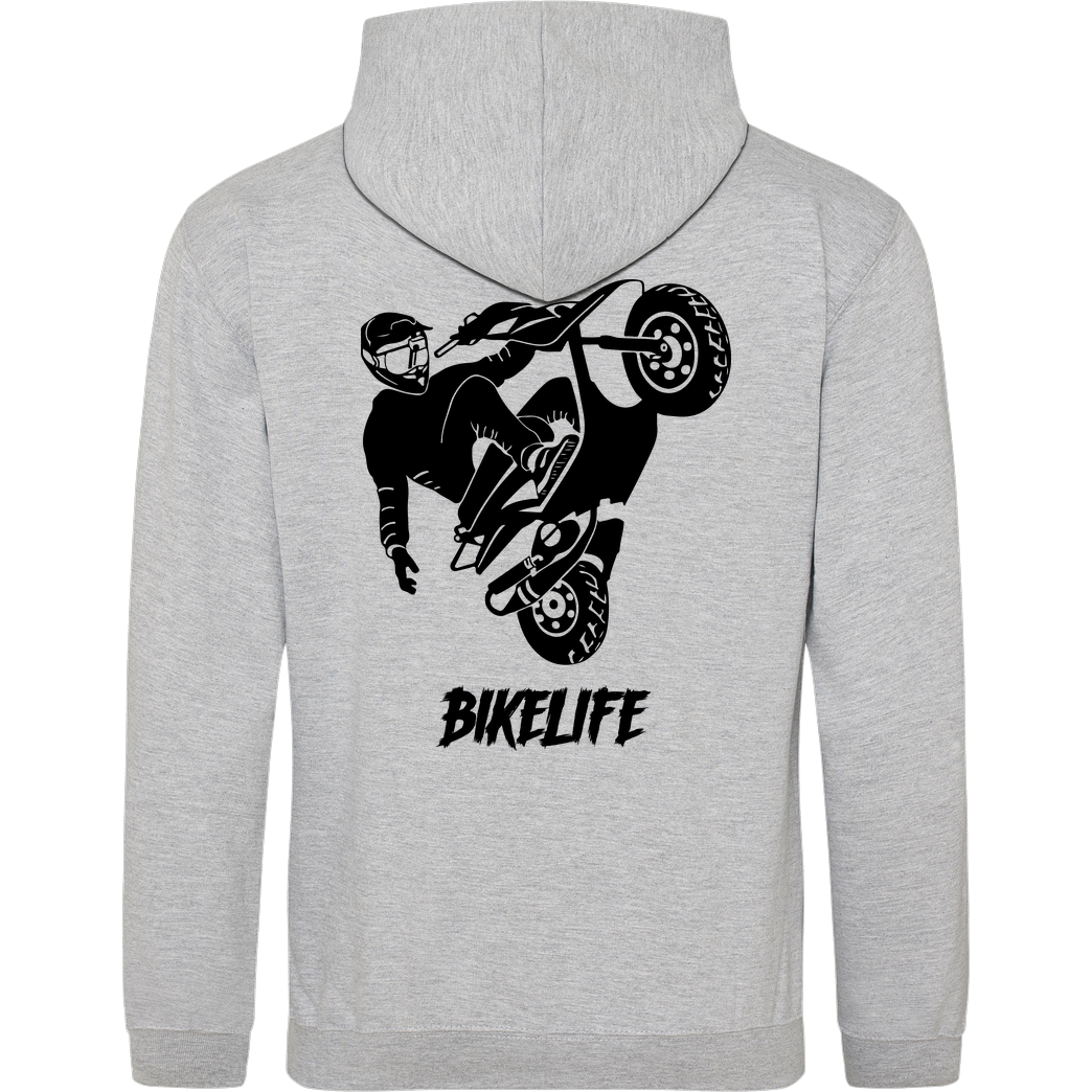 1bikelife1 1bikelife1 - Logo Sweatshirt JH Hoodie - Heather Grey