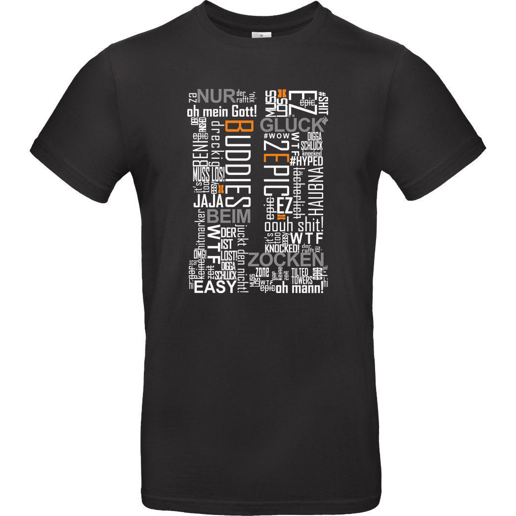 Die Buddies zocken 2EpicBuddies - Cloud T-Shirt B&C EXACT 190 - Black