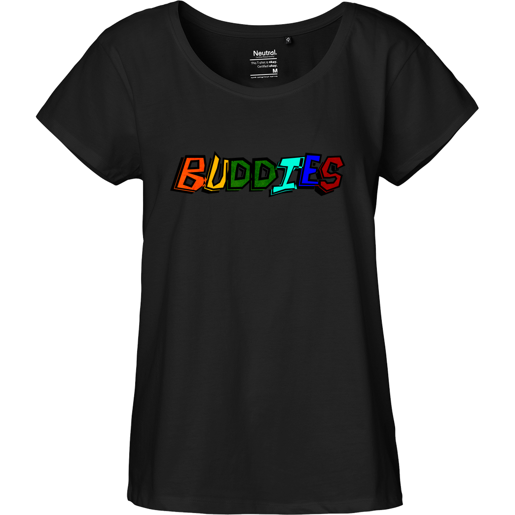 Die Buddies zocken 2EpicBuddies - Colored Logo Big T-Shirt Fairtrade Loose Fit Girlie - black