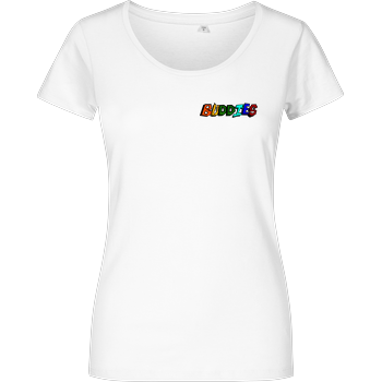 2EpicBuddies - Colored Logo Small Girlshirt weiss