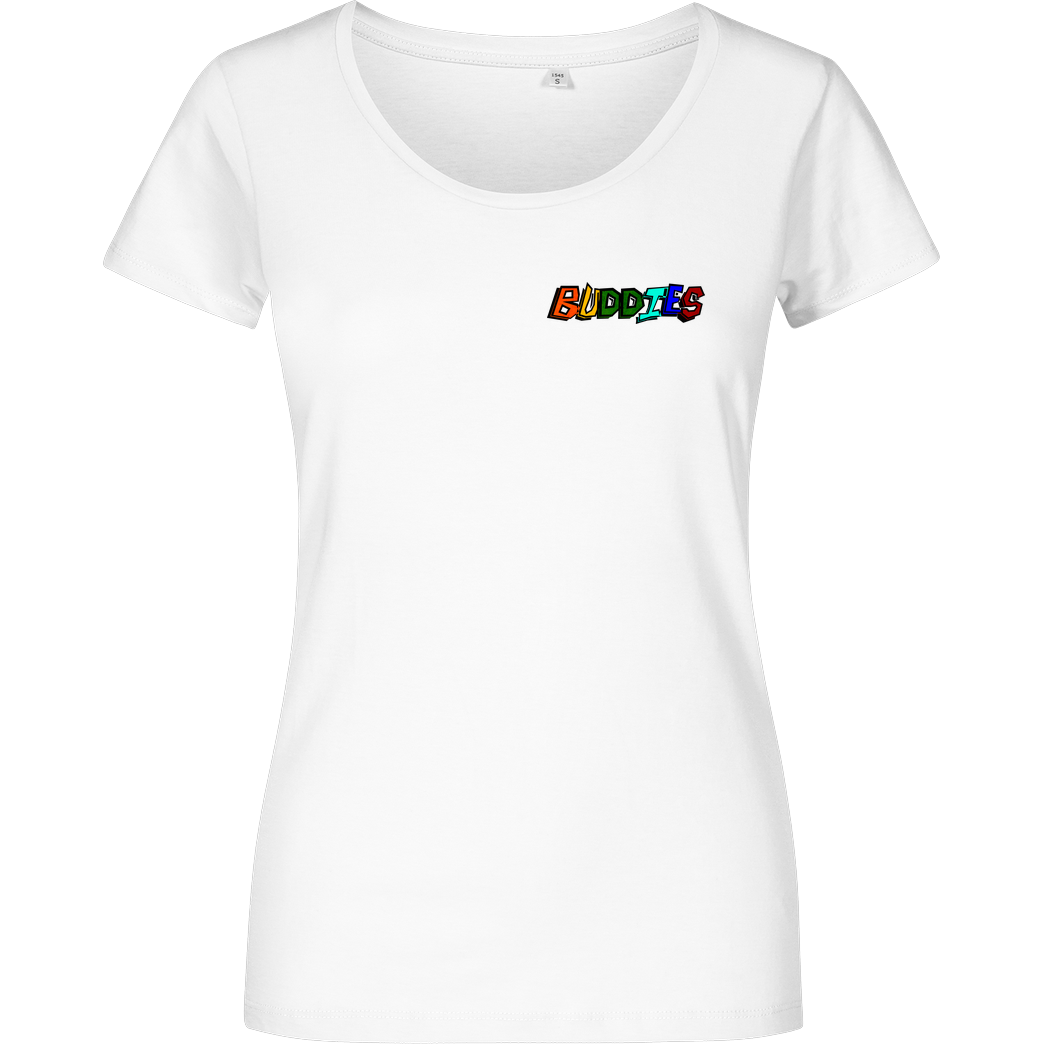 Die Buddies zocken 2EpicBuddies - Colored Logo Small T-Shirt Girlshirt weiss