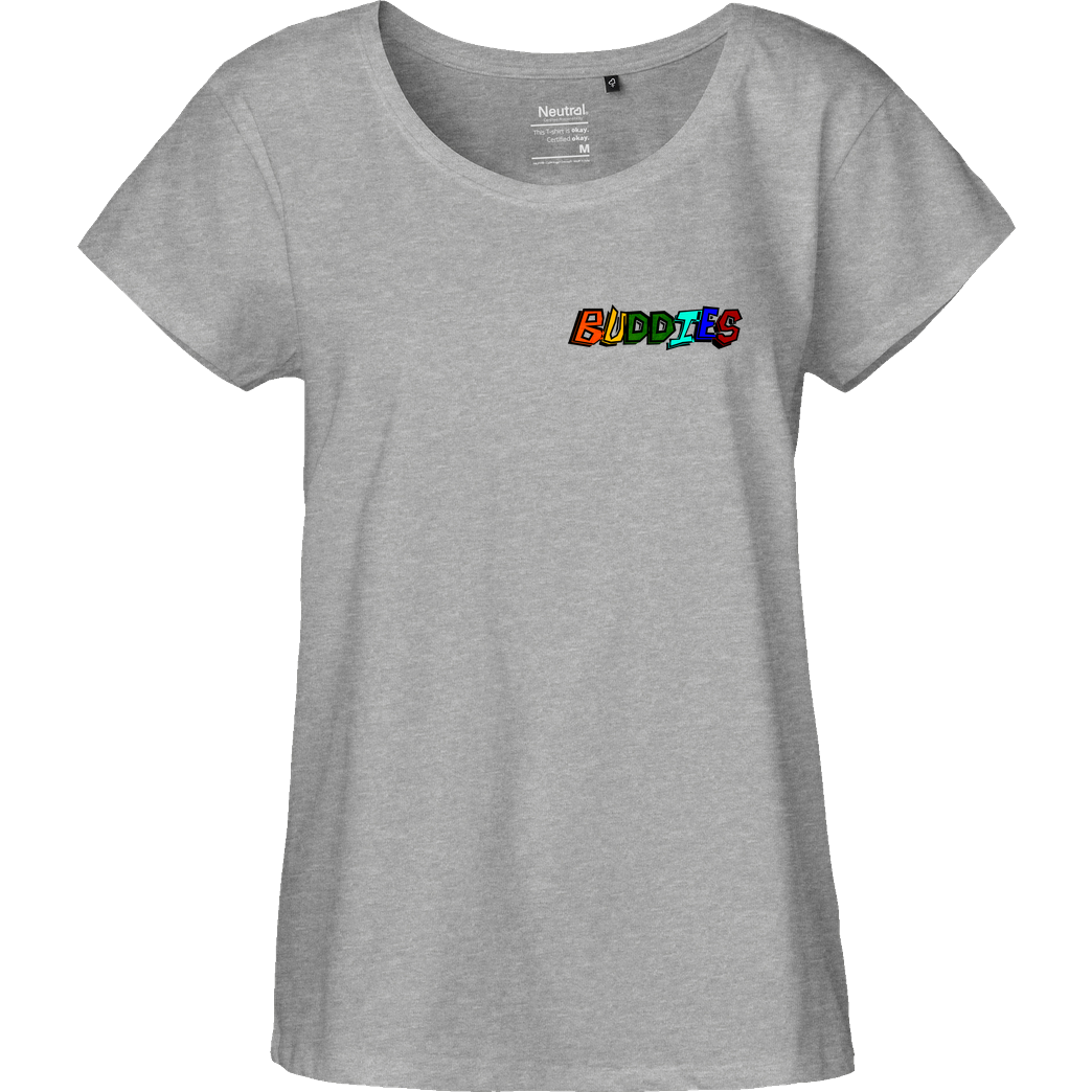 Die Buddies zocken 2EpicBuddies - Colored Logo Small T-Shirt Fairtrade Loose Fit Girlie - heather grey