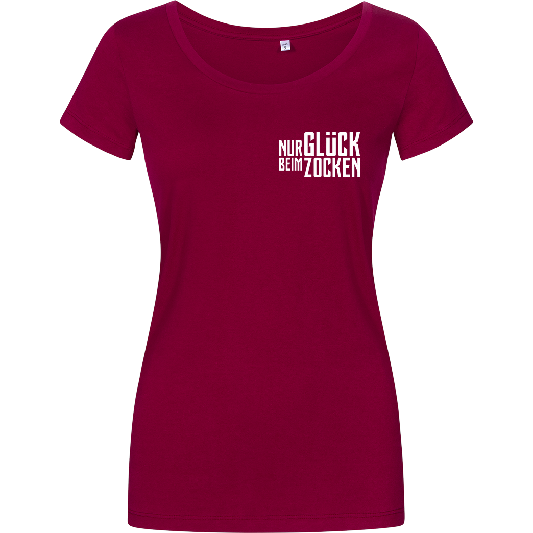 Die Buddies zocken 2EpicBuddies - Nur Glück beim Zocken clean T-Shirt Girlshirt berry