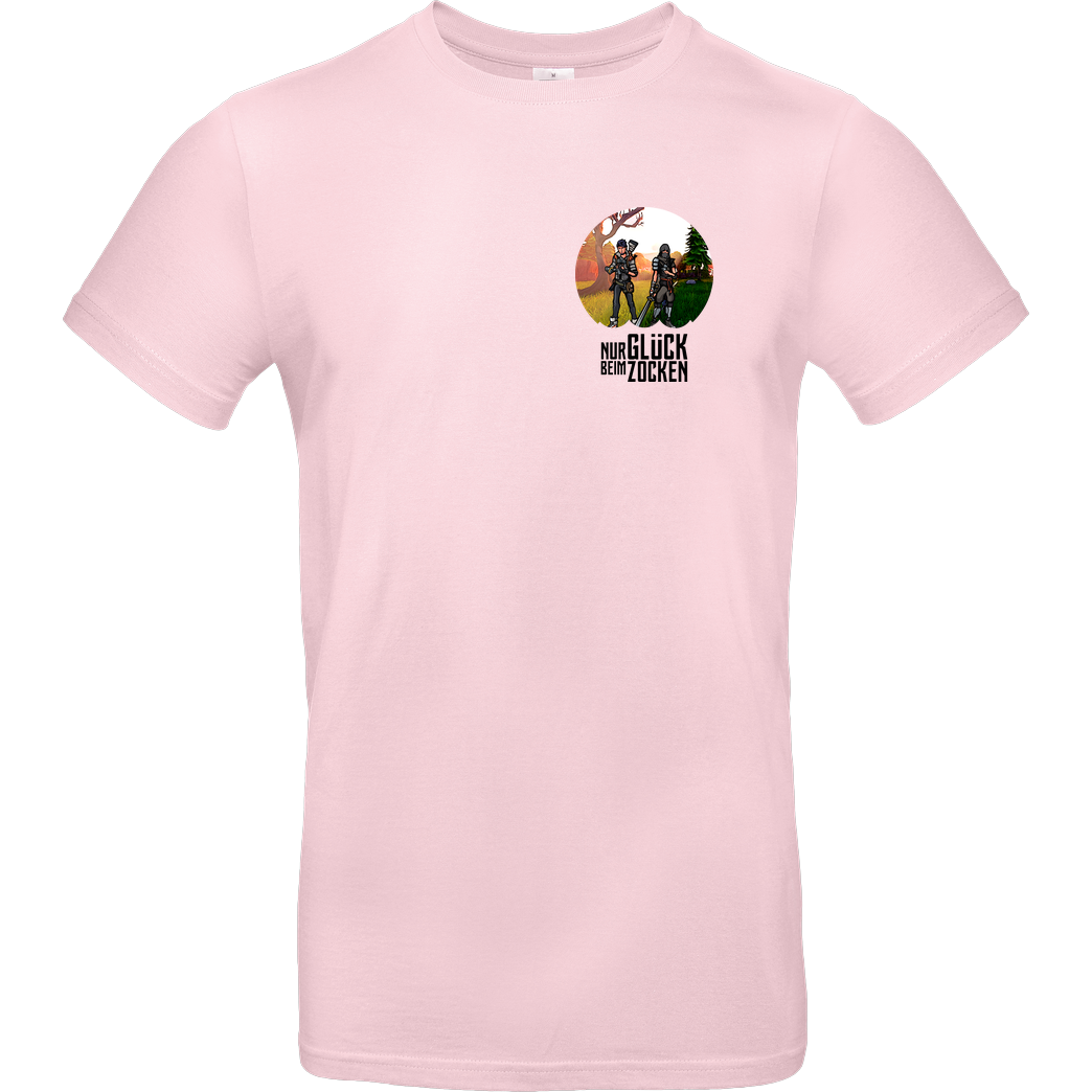 Die Buddies zocken 2EpicBuddies - Nur Glück beim Zocken T-Shirt B&C EXACT 190 - Light Pink