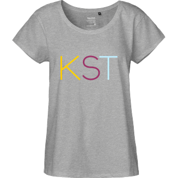 KsTBeats - KST Color Fairtrade Loose Fit Girlie - heather grey