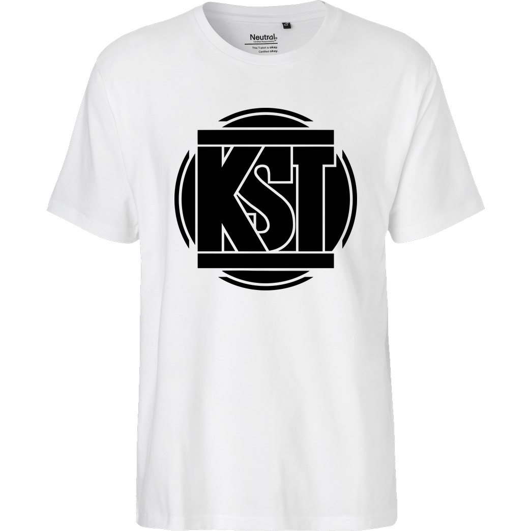 KsTBeats KsTBeats - Simple Logo T-Shirt Fairtrade T-Shirt - white