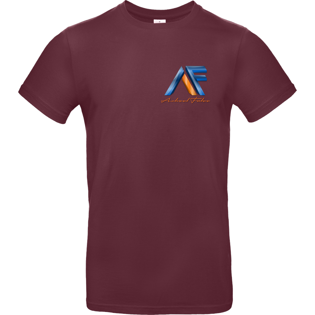 Achsel Folee Achsel Folee - Logo Pocket T-Shirt B&C EXACT 190 - Burgundy