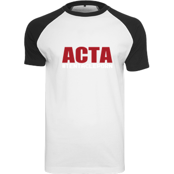 ACTA #tentacleporn Raglan Tee white