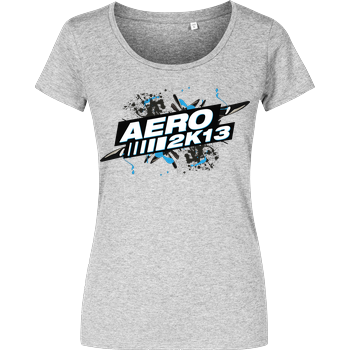 Aero2k13 - Logo Girlshirt heather grey