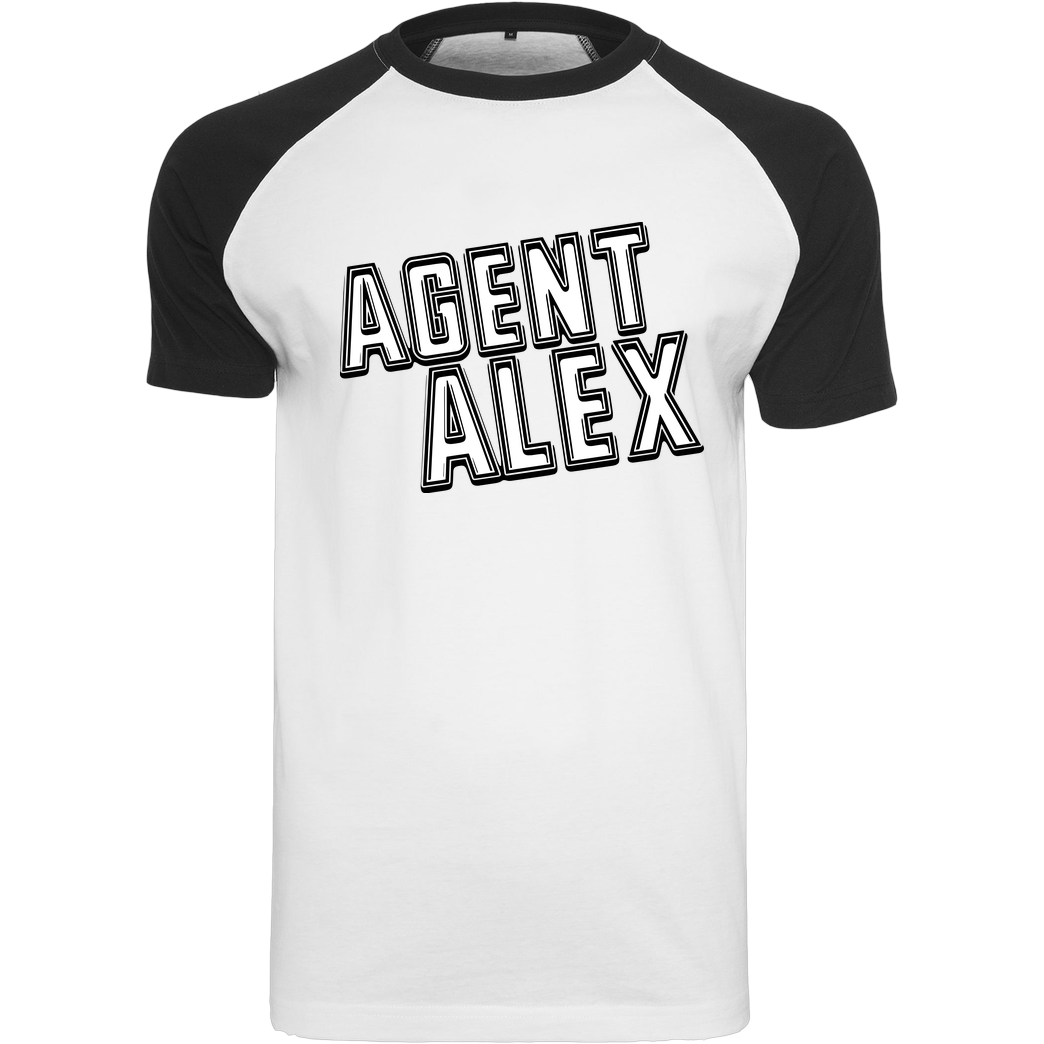 Agent Alex Agent Alex - Logo T-Shirt Raglan Tee white