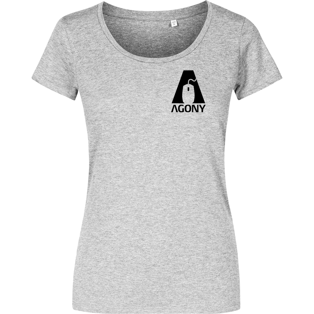 AgOnY Agony - Logo T-Shirt Girlshirt heather grey