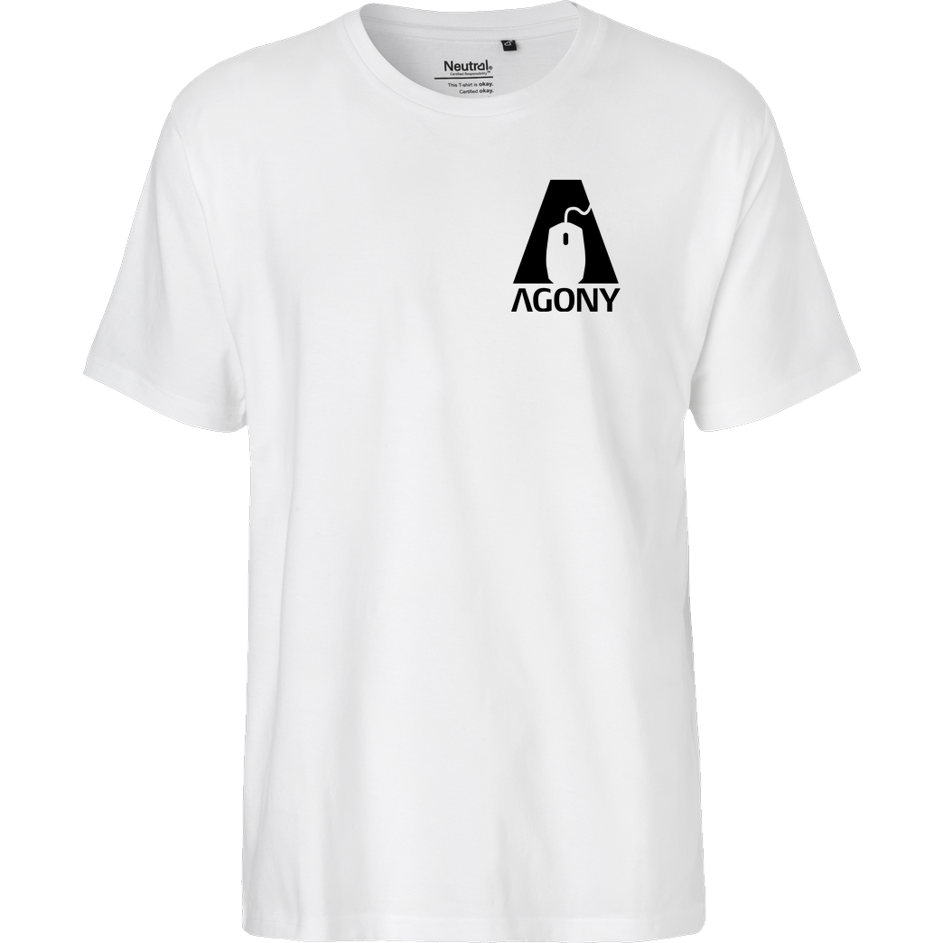 AgOnY Agony - Logo T-Shirt Fairtrade T-Shirt - white