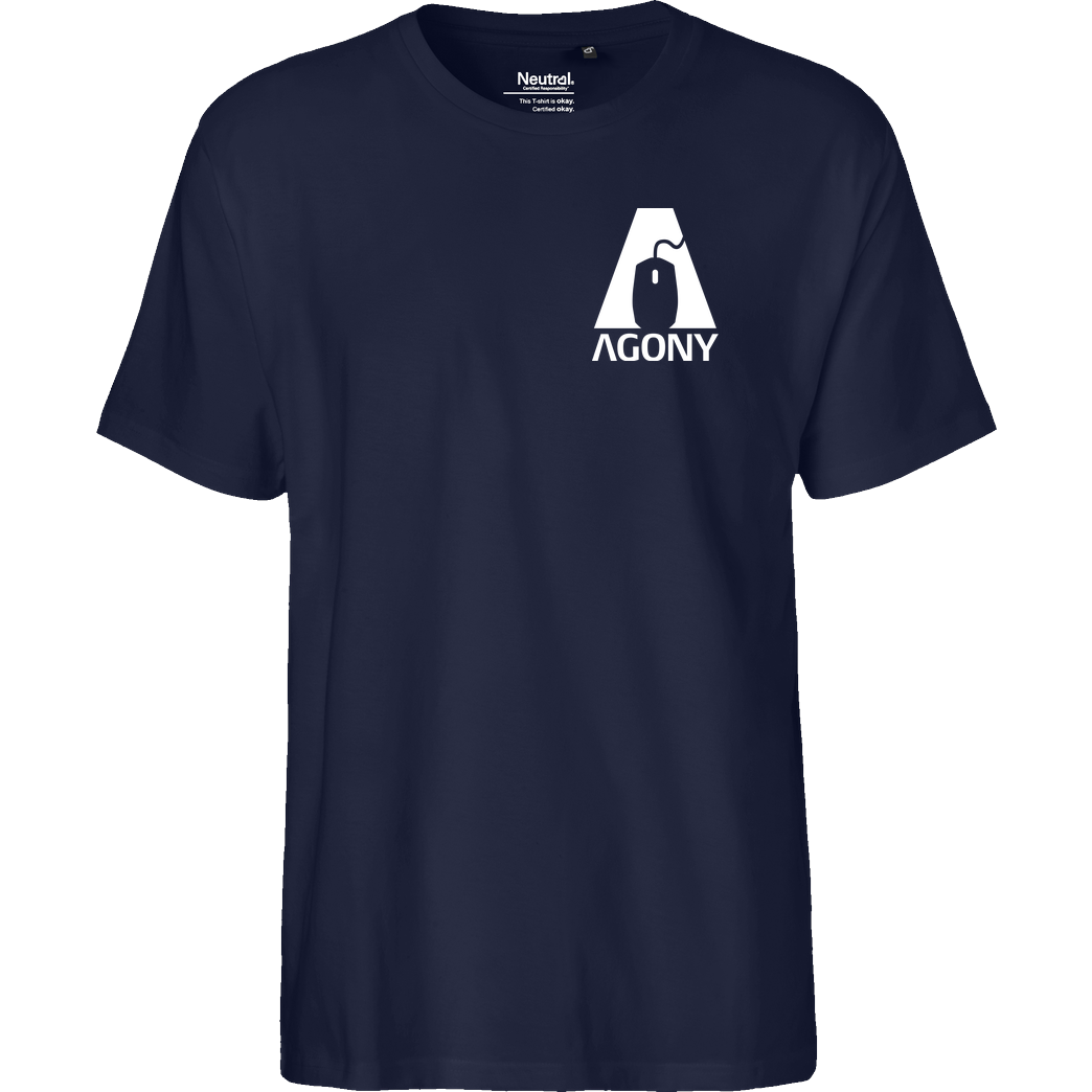 AgOnY Agony - Logo T-Shirt Fairtrade T-Shirt - navy