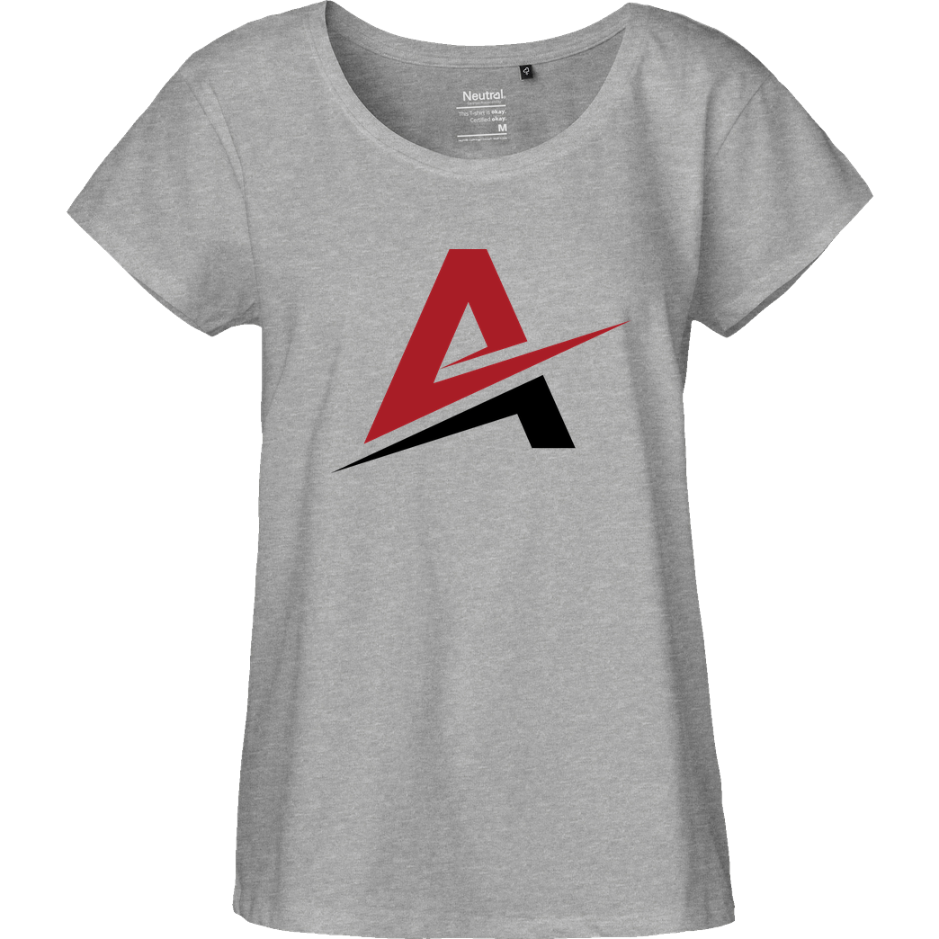 AhrensburgAlex AhrensburgAlex - Logo T-Shirt Fairtrade Loose Fit Girlie - heather grey
