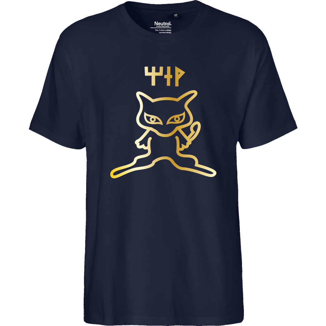 IamHaRa Ancient Mew T-Shirt Fairtrade T-Shirt - navy