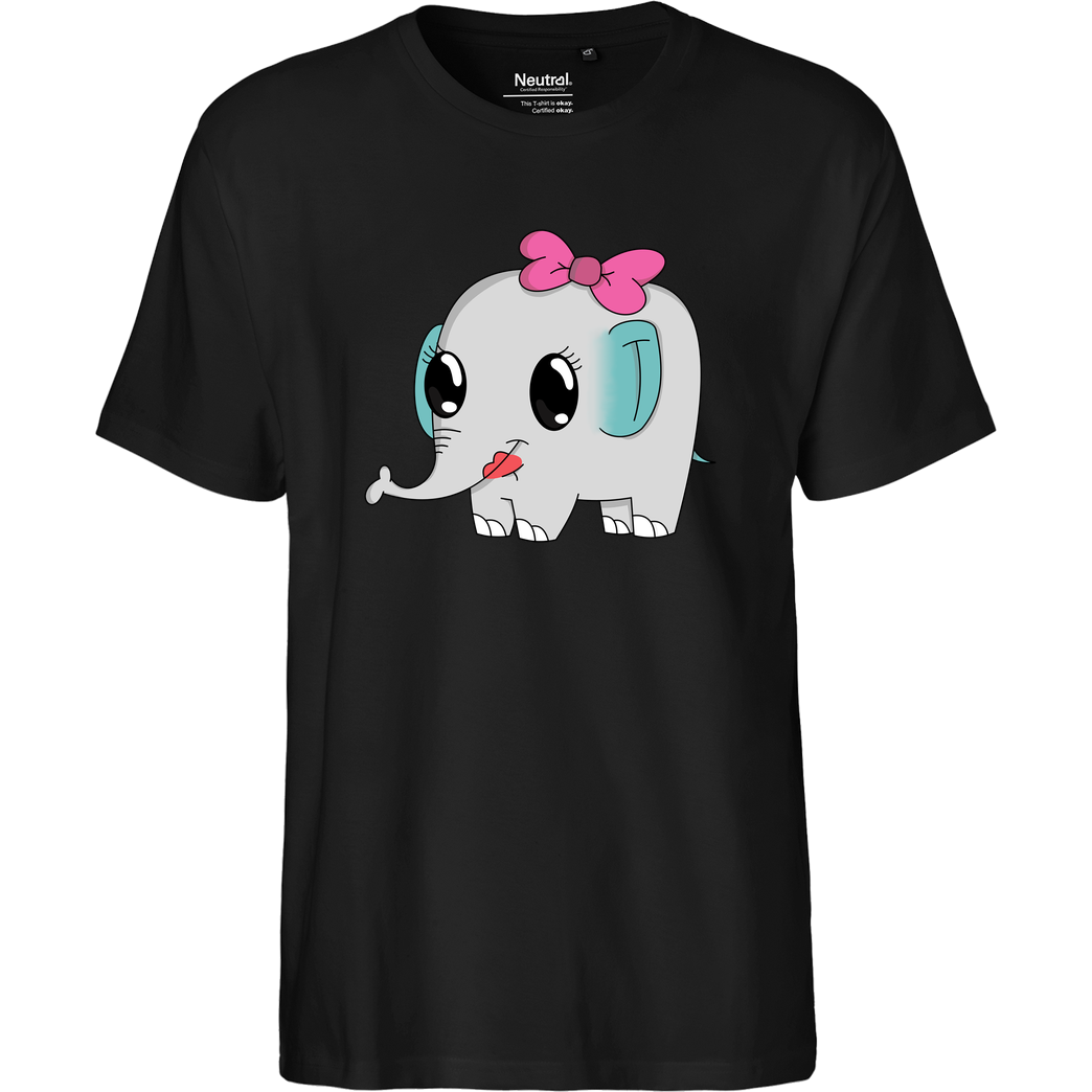 ARRi Arri - Elefant T-Shirt Fairtrade T-Shirt - black