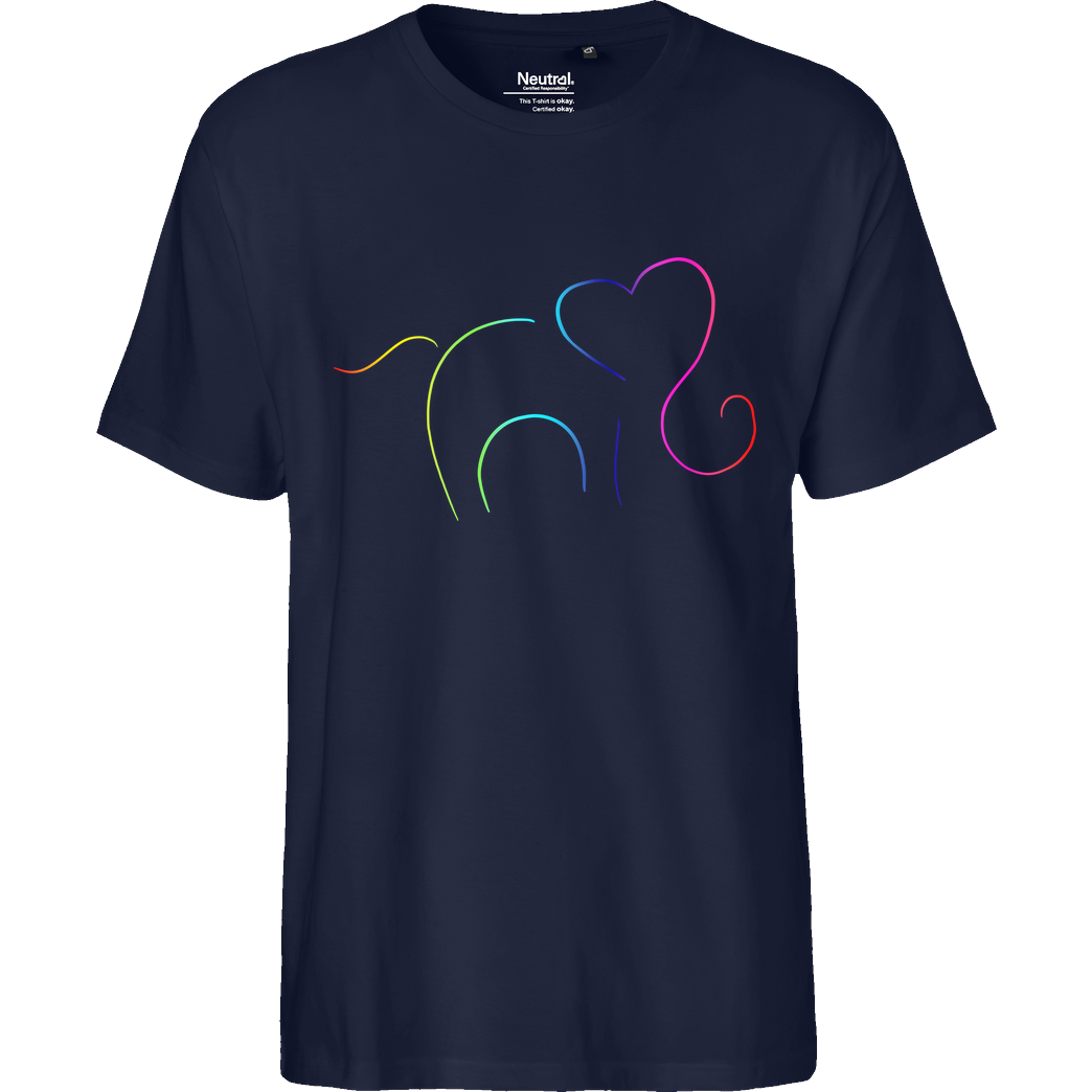 ARRi Arri - Elefantastico T-Shirt Fairtrade T-Shirt - navy
