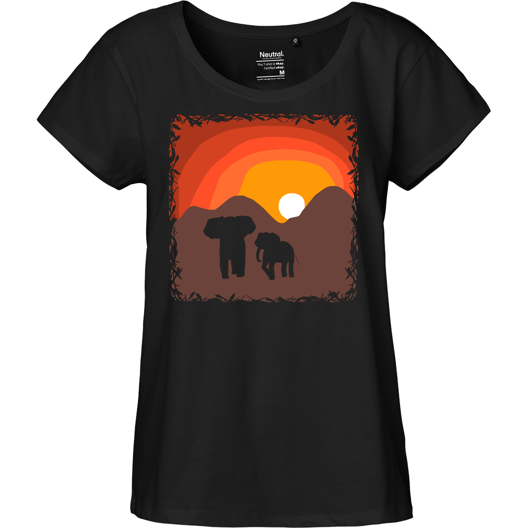 ARRi ARRi - Elefantastisch T-Shirt Fairtrade Loose Fit Girlie - black