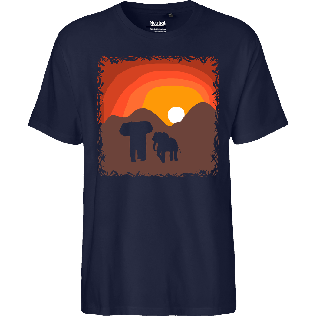 ARRi ARRi - Elefantastisch T-Shirt Fairtrade T-Shirt - navy