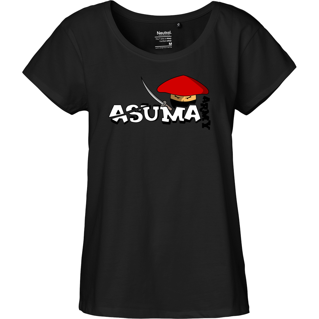 AsumaCC AsumaCC - Army T-Shirt Fairtrade Loose Fit Girlie - black